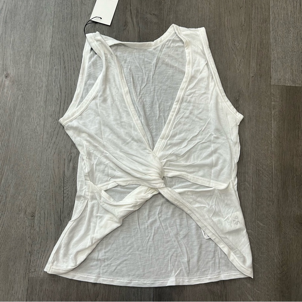 NWT 925fit tee share tank white size xs women’s workout top athletic open back